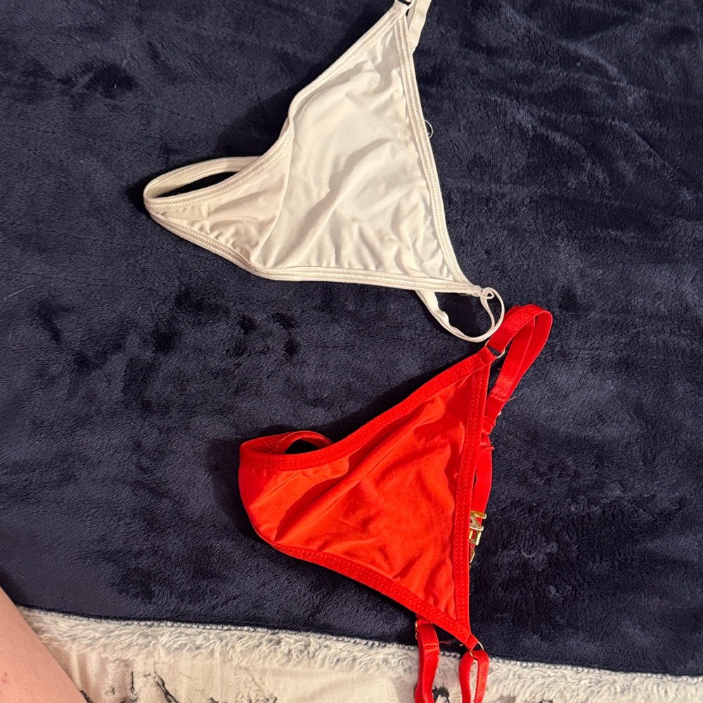 Red and White Thongs